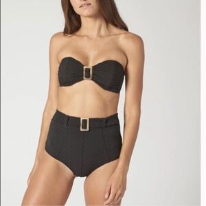 Lisa Marie Fernandez Textured Black Bikini 3 (US 6-8)